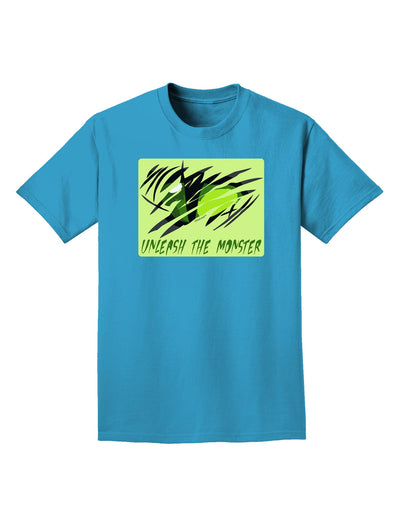 TooLoud Unleash The Monster Adult Dark T-Shirt-Mens T-Shirt-TooLoud-Turquoise-Small-Davson Sales