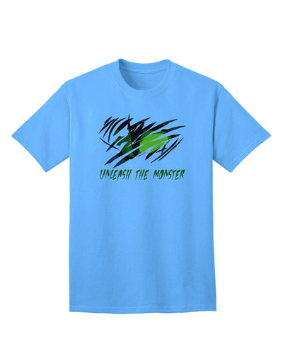 TooLoud Unleash The Monster Adult T-Shirt-unisex t-shirt-TooLoud-Aquatic-Blue-Small-Davson Sales