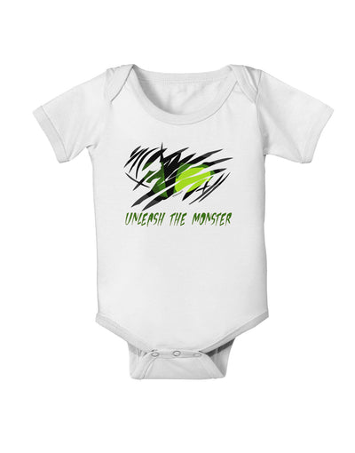 TooLoud Unleash The Monster Baby Romper Bodysuit-Baby Romper-TooLoud-White-06-Months-Davson Sales