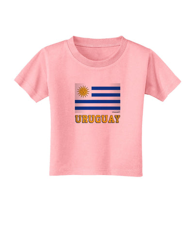 TooLoud Uruguay Flag Toddler T-Shirt-Toddler T-Shirt-TooLoud-Candy-Pink-2T-Davson Sales