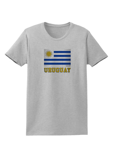 TooLoud Uruguay Flag Womens T-Shirt-Womens T-Shirt-TooLoud-AshGray-X-Small-Davson Sales