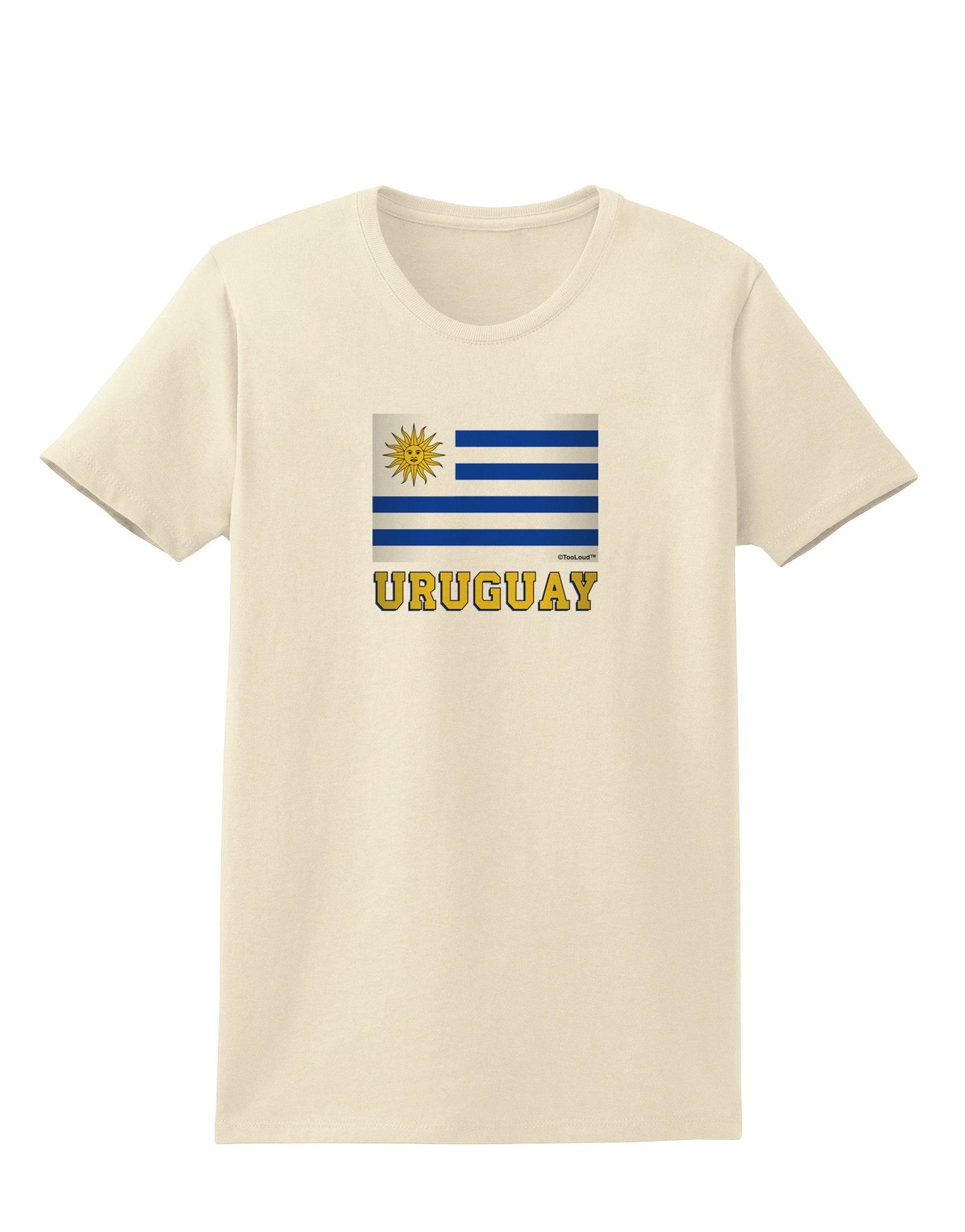 TooLoud Uruguay Flag Womens T-Shirt-Womens T-Shirt-TooLoud-Natural-X-Small-Davson Sales