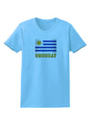 TooLoud Uruguay Flag Womens T-Shirt-Womens T-Shirt-TooLoud-Aquatic-Blue-X-Small-Davson Sales