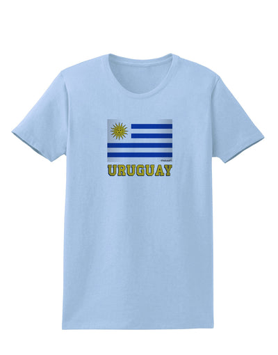 TooLoud Uruguay Flag Womens T-Shirt-Womens T-Shirt-TooLoud-Light-Blue-X-Small-Davson Sales