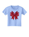 TooLoud Valentine's Day Heart Bow Toddler T-Shirt-Toddler T-Shirt-TooLoud-Aquatic-Blue-2T-Davson Sales