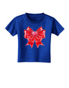 TooLoud Valentine's Day Heart Bow Toddler T-Shirt Dark-Toddler T-Shirt-TooLoud-Royal-Blue-2T-Davson Sales