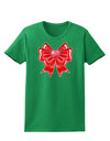 TooLoud Valentine's Day Heart Bow Womens Dark T-Shirt-TooLoud-Kelly-Green-X-Small-Davson Sales