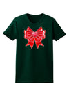 TooLoud Valentine's Day Heart Bow Womens Dark T-Shirt-TooLoud-Forest-Green-Small-Davson Sales