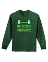 TooLoud Veggie Powered Adult Long Sleeve Dark T-Shirt-TooLoud-Dark-Green-Small-Davson Sales