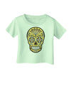 TooLoud Version 8 Gold Day of the Dead Calavera Infant T-Shirt-Infant T-Shirt-TooLoud-Light-Green-06-Months-Davson Sales