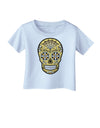 TooLoud Version 8 Gold Day of the Dead Calavera Infant T-Shirt-Infant T-Shirt-TooLoud-Light-Blue-06-Months-Davson Sales