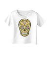 TooLoud Version 8 Gold Day of the Dead Calavera Infant T-Shirt-Infant T-Shirt-TooLoud-White-06-Months-Davson Sales