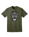 TooLoud Version 9 Black and White Day of the Dead Calavera Adult Dark T-Shirt-Mens T-Shirt-TooLoud-Military-Green-Small-Davson Sales