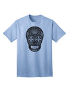 TooLoud Version 9 Black and White Day of the Dead Calavera Adult T-Shirt-unisex t-shirt-TooLoud-Light-Blue-Small-Davson Sales