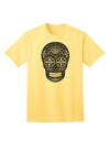 TooLoud Version 9 Black and White Day of the Dead Calavera Adult T-Shirt-unisex t-shirt-TooLoud-Yellow-Small-Davson Sales