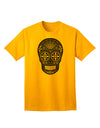 TooLoud Version 9 Black and White Day of the Dead Calavera Adult T-Shirt-unisex t-shirt-TooLoud-Gold-Small-Davson Sales