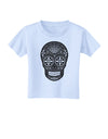 TooLoud Version 9 Black and White Day of the Dead Calavera Toddler T-Shirt-Toddler T-Shirt-TooLoud-Light-Blue-2T-Davson Sales