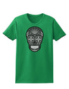 TooLoud Version 9 Black and White Day of the Dead Calavera Womens Dark T-Shirt-Womens T-Shirt-TooLoud-Kelly-Green-X-Small-Davson Sales