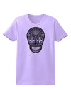 TooLoud Version 9 Black and White Day of the Dead Calavera Womens T-Shirt-Womens T-Shirt-TooLoud-Lavender-X-Small-Davson Sales