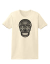 TooLoud Version 9 Black and White Day of the Dead Calavera Womens T-Shirt-Womens T-Shirt-TooLoud-Natural-X-Small-Davson Sales