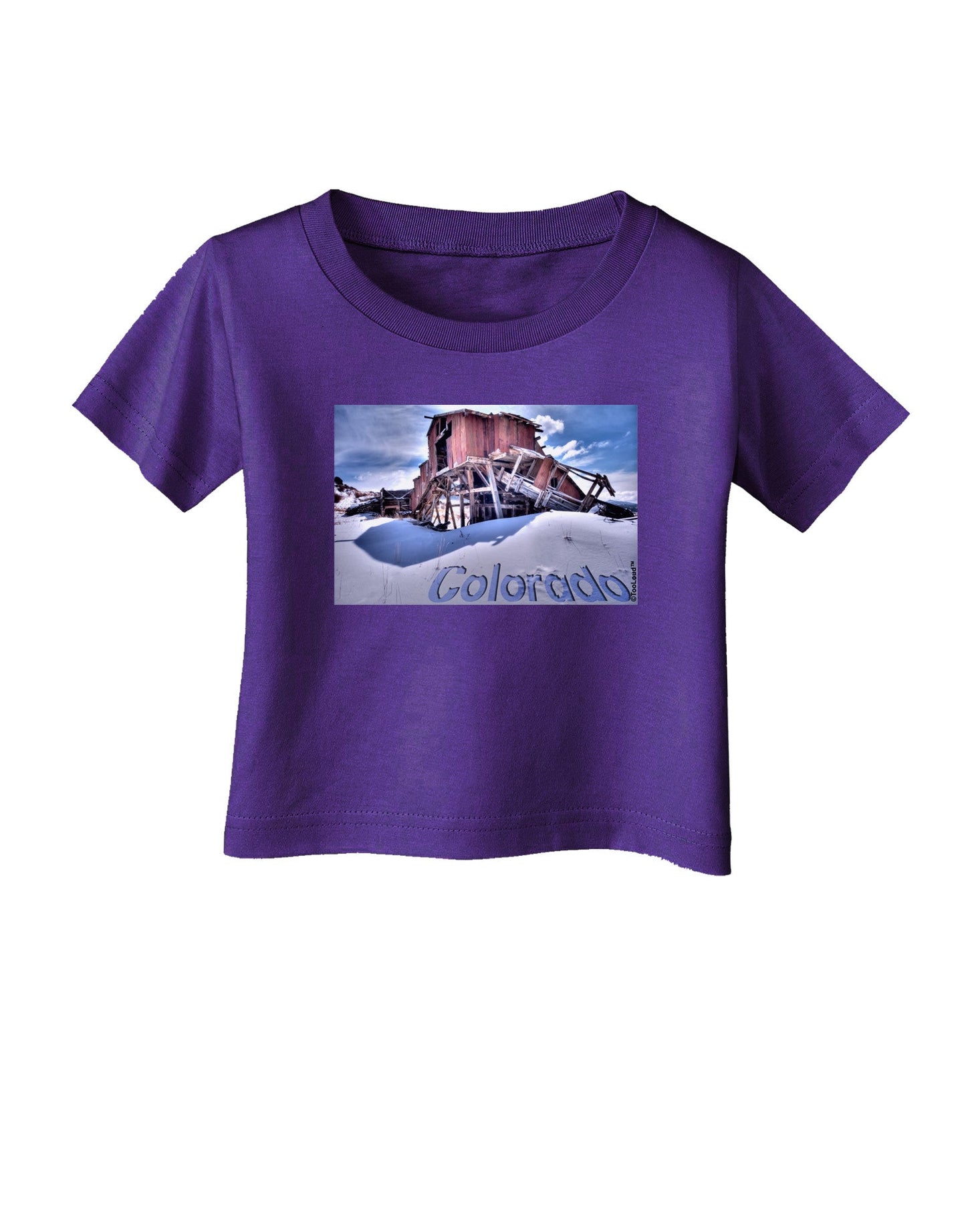 TooLoud Victor Mines Colorado Text Infant T-Shirt Dark-Infant T-Shirt-TooLoud-Purple-06-Months-Davson Sales