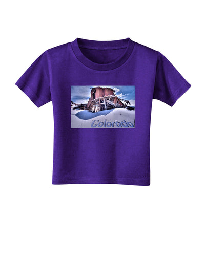 TooLoud Victor Mines Colorado Text Toddler T-Shirt Dark-Toddler T-Shirt-TooLoud-Purple-2T-Davson Sales