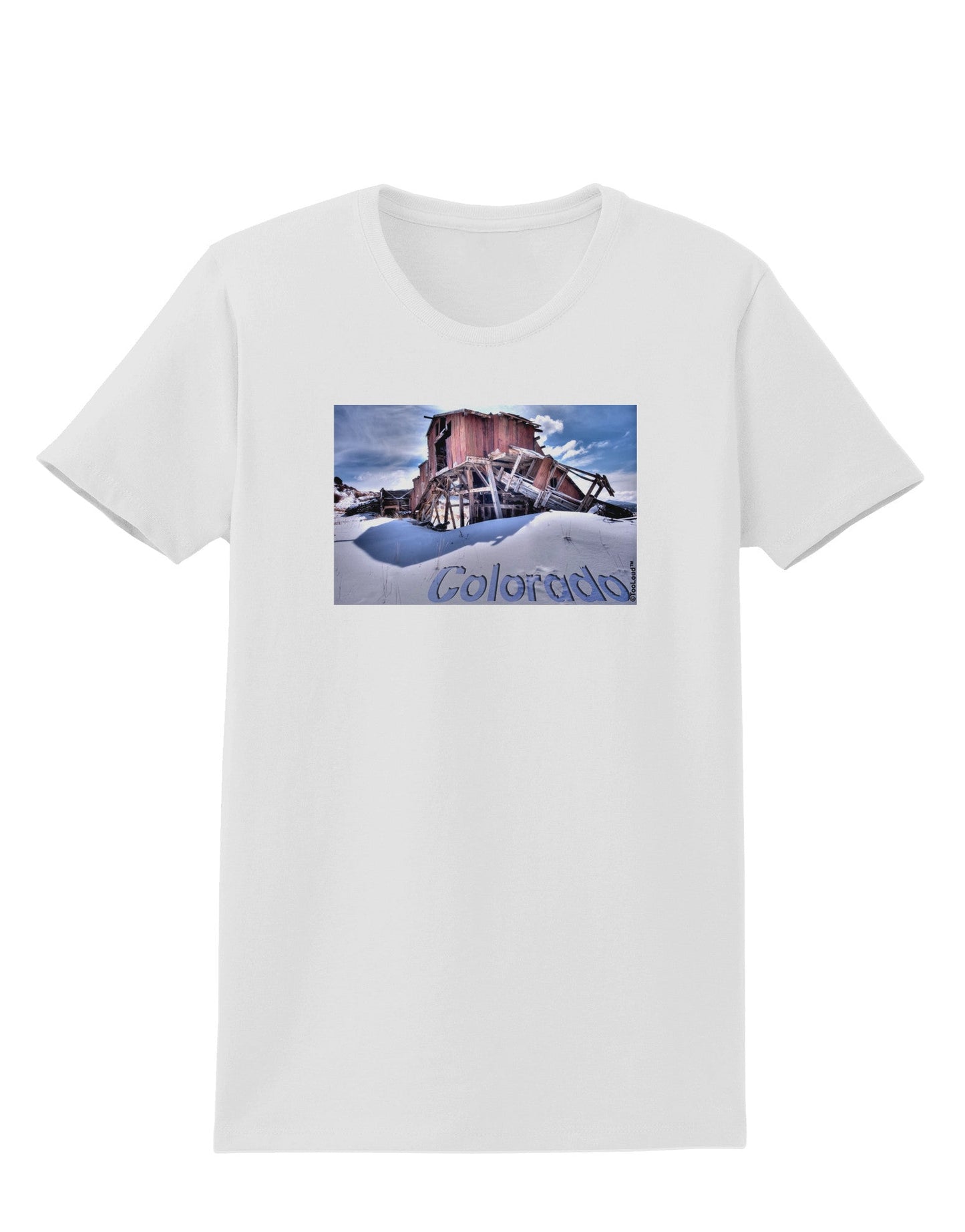 TooLoud Victor Mines Colorado Text Womens T-Shirt-Womens T-Shirt-TooLoud-White-X-Small-Davson Sales