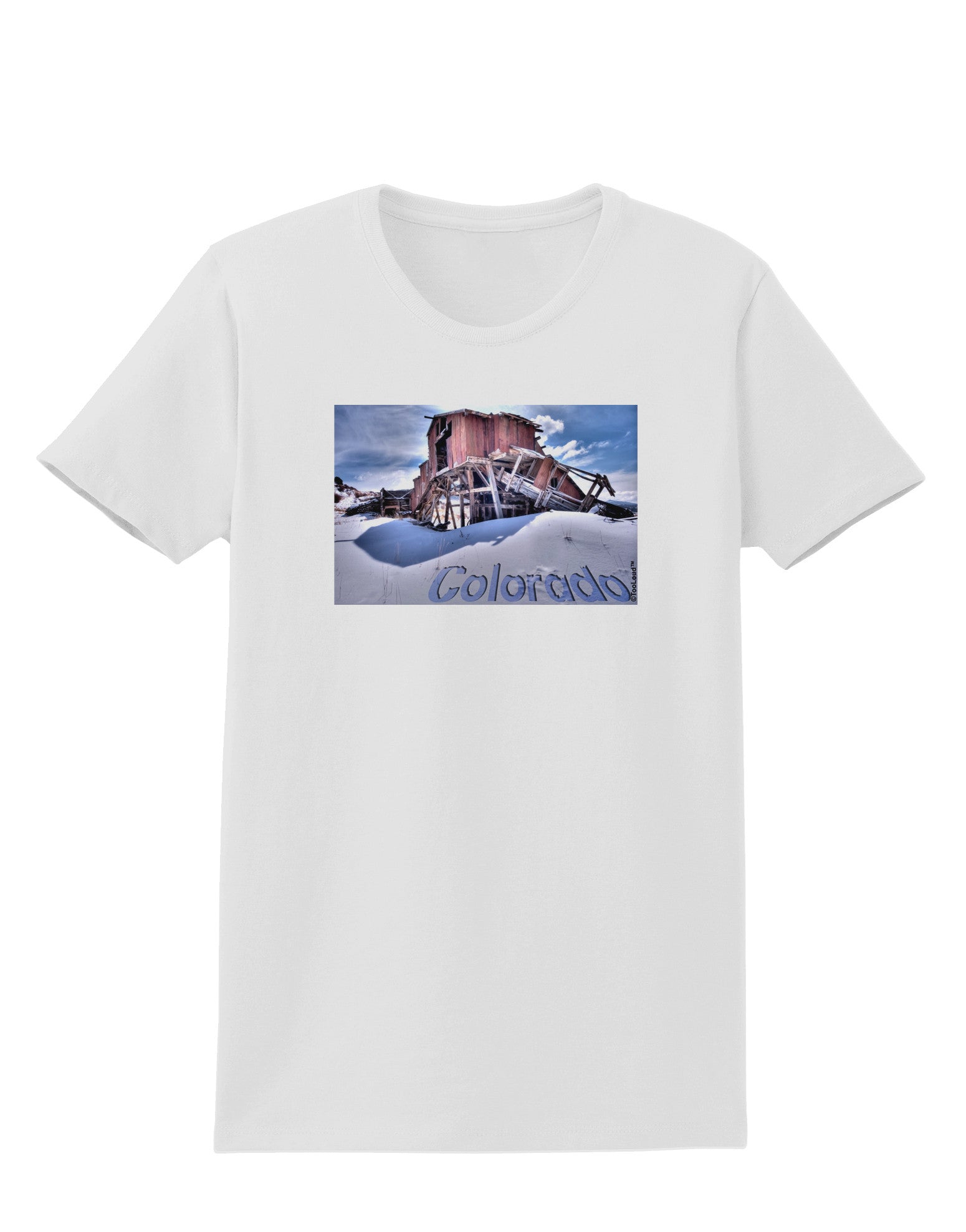 TooLoud Victor Mines Colorado Text Womens T-Shirt-Womens T-Shirt-TooLoud-White-X-Small-Davson Sales