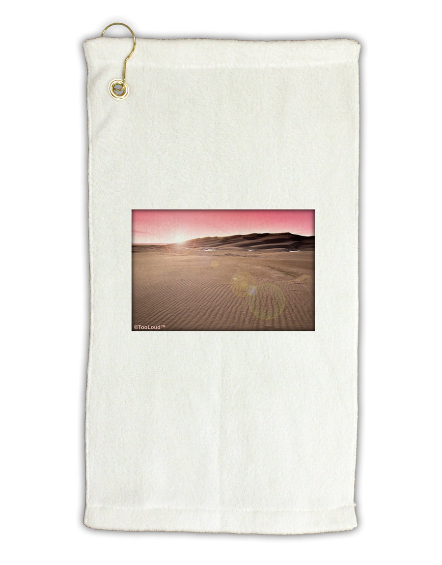 TooLoud Victor Mines Pink Sunrise Micro Terry Gromet Golf Towel 16 x 25 inch-Golf Towel-TooLoud-White-Davson Sales