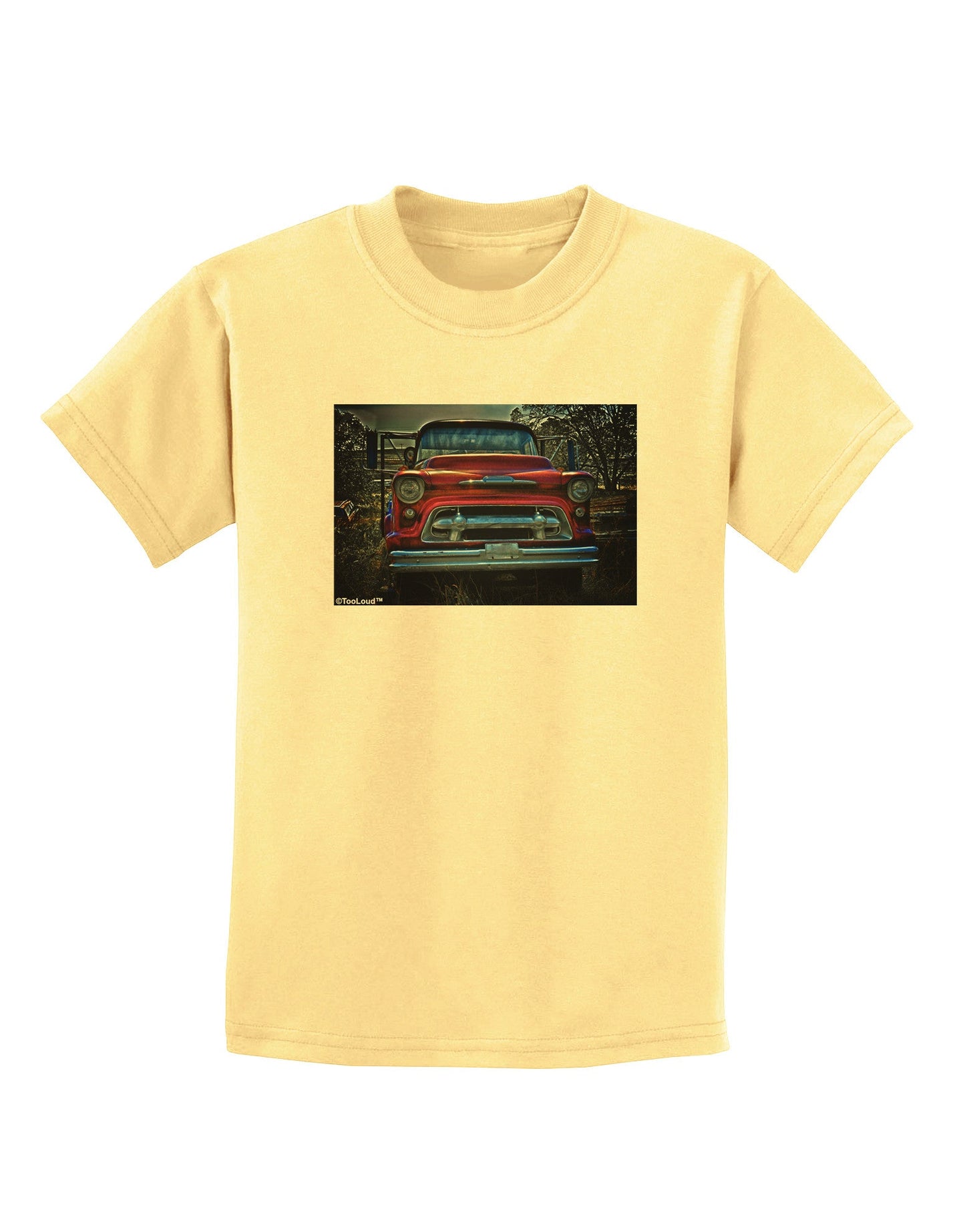 TooLoud Vintage Truck Childrens T-Shirt-Childrens T-Shirt-TooLoud-Daffodil-Yellow-X-Small-Davson Sales