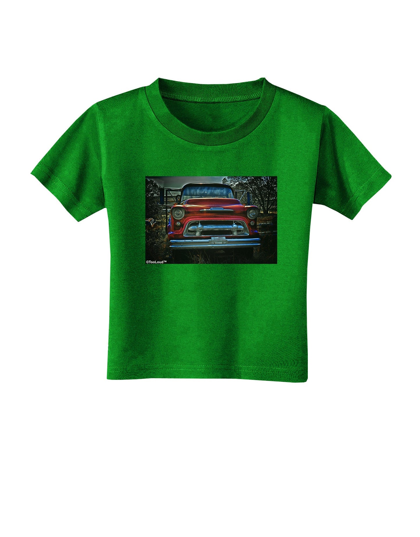 TooLoud Vintage Truck Toddler T-Shirt Dark-Toddler T-Shirt-TooLoud-Clover-Green-2T-Davson Sales