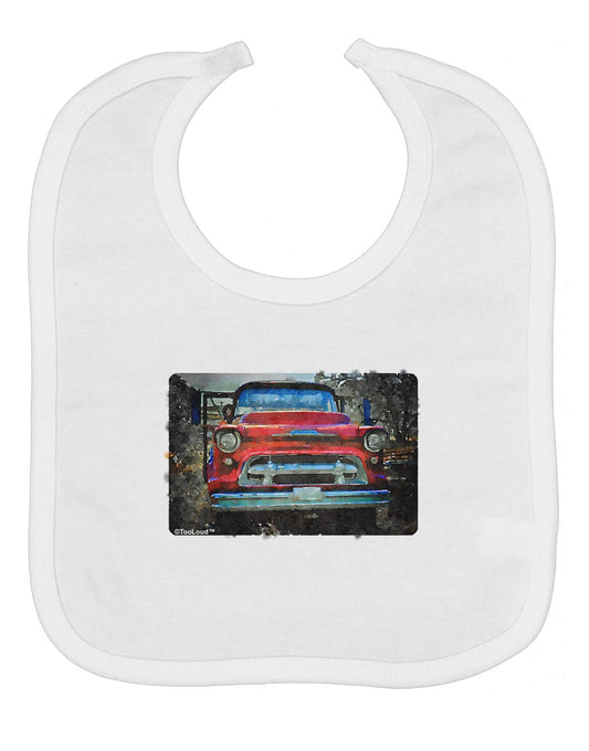 TooLoud Vintage Truck Watercolor Baby Bib