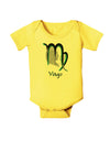 TooLoud Virgo Symbol Baby Romper Bodysuit-Baby Romper-TooLoud-Yellow-06-Months-Davson Sales