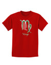 TooLoud Virgo Symbol Childrens Dark T-Shirt-Childrens T-Shirt-TooLoud-Red-X-Small-Davson Sales