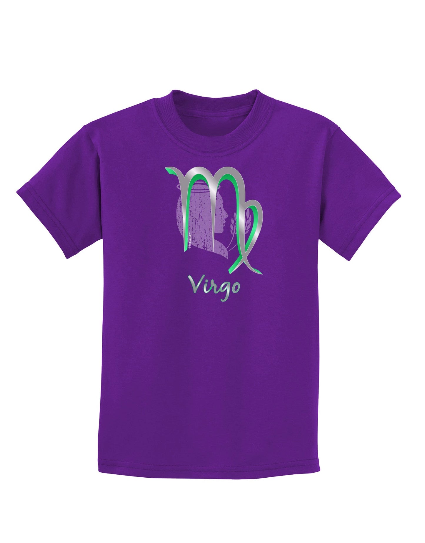 TooLoud Virgo Symbol Childrens Dark T-Shirt-Childrens T-Shirt-TooLoud-Purple-X-Small-Davson Sales