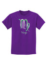 TooLoud Virgo Symbol Childrens Dark T-Shirt-Childrens T-Shirt-TooLoud-Purple-X-Small-Davson Sales