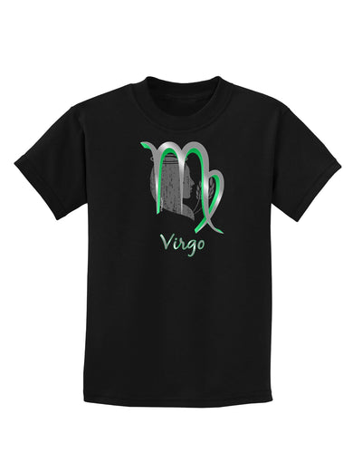 TooLoud Virgo Symbol Childrens Dark T-Shirt-Childrens T-Shirt-TooLoud-Black-X-Small-Davson Sales