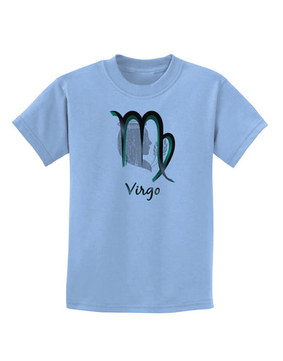 TooLoud Virgo Symbol Childrens T-Shirt-Childrens T-Shirt-TooLoud-Light-Blue-X-Small-Davson Sales