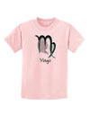 TooLoud Virgo Symbol Childrens T-Shirt-Childrens T-Shirt-TooLoud-PalePink-X-Small-Davson Sales