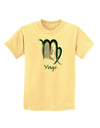 TooLoud Virgo Symbol Childrens T-Shirt-Childrens T-Shirt-TooLoud-Daffodil-Yellow-X-Small-Davson Sales