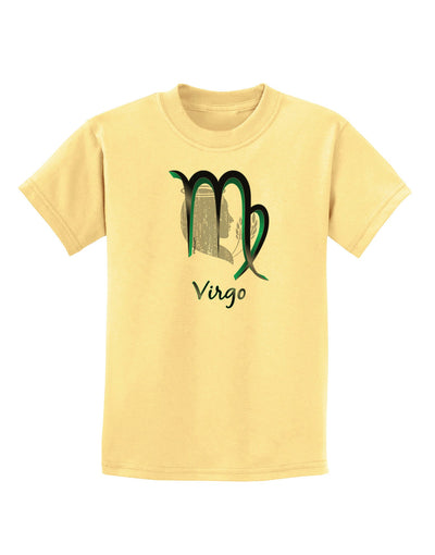 TooLoud Virgo Symbol Childrens T-Shirt-Childrens T-Shirt-TooLoud-Daffodil-Yellow-X-Small-Davson Sales