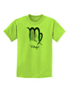 TooLoud Virgo Symbol Childrens T-Shirt-Childrens T-Shirt-TooLoud-Lime-Green-X-Small-Davson Sales