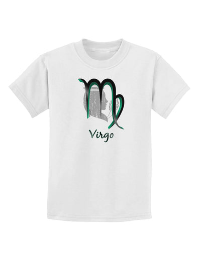 TooLoud Virgo Symbol Childrens T-Shirt-Childrens T-Shirt-TooLoud-White-X-Small-Davson Sales