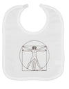 TooLoud Vitruvian Man Drawing Baby Bib