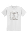 TooLoud Vitruvian Man Drawing Childrens T-Shirt-Childrens T-Shirt-TooLoud-White-X-Small-Davson Sales