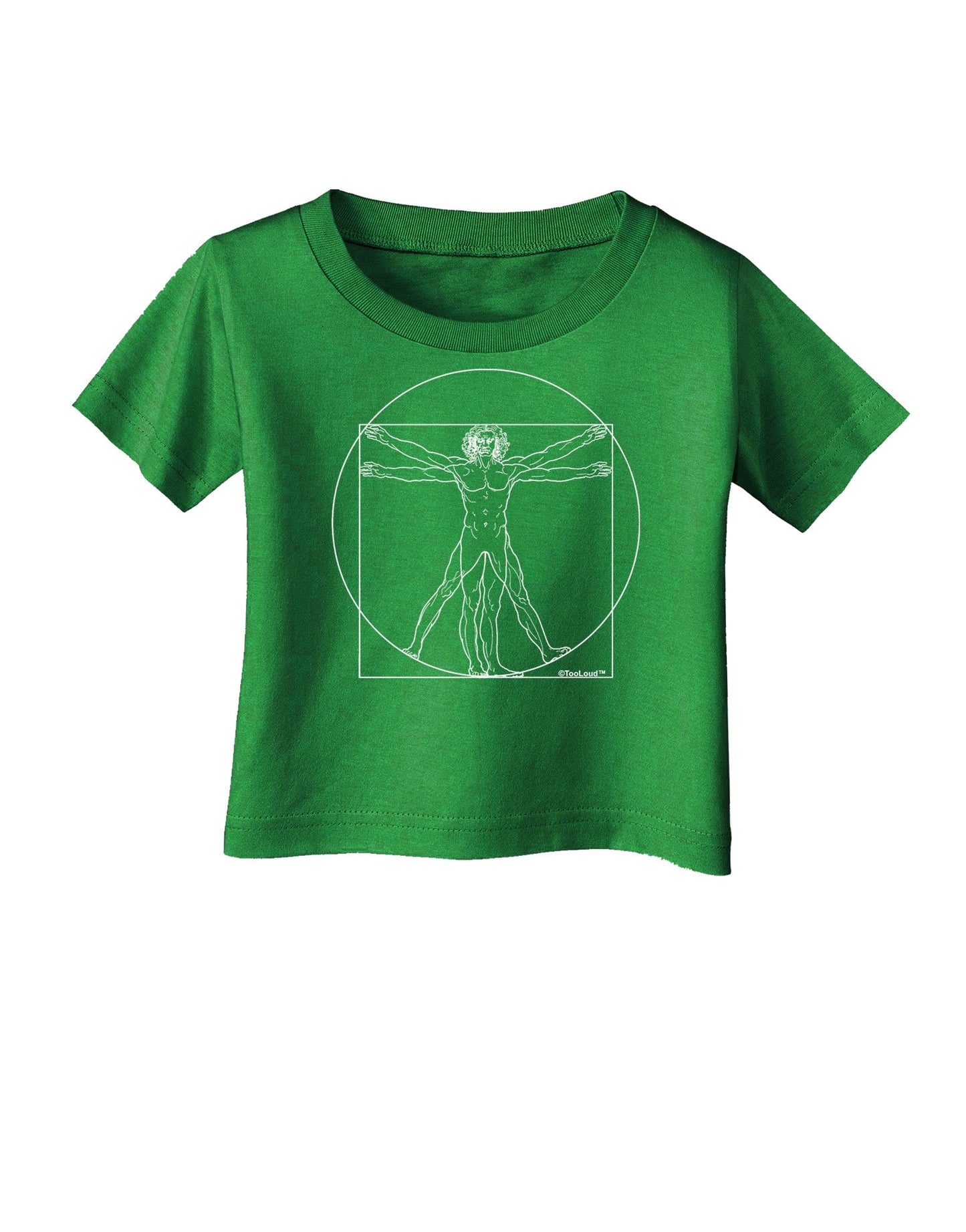 TooLoud Vitruvian Man Drawing Infant T-Shirt Dark-Infant T-Shirt-TooLoud-Clover-Green-06-Months-Davson Sales