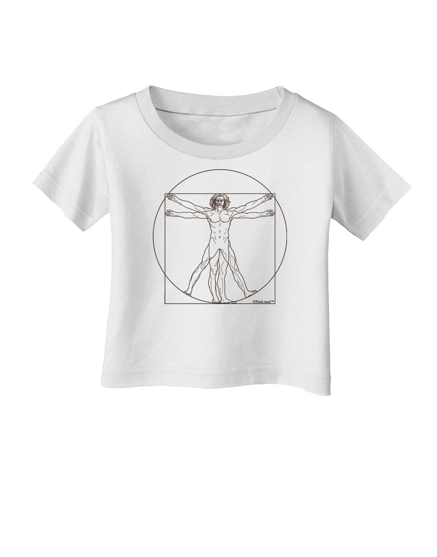 TooLoud Vitruvian Man Drawing Infant T-Shirt-Infant T-Shirt-TooLoud-White-06-Months-Davson Sales
