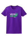 TooLoud Vote Green Party - Marijuana Womens Dark T-Shirt-TooLoud-Purple-X-Small-Davson Sales