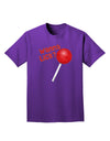 TooLoud Wanna Lick Lollipop Adult Dark T-Shirt-Mens T-Shirt-TooLoud-Purple-Small-Davson Sales