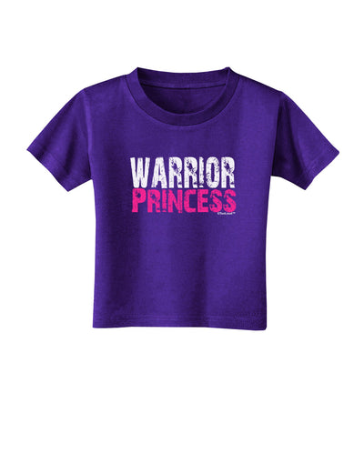 TooLoud Warrior Princess Pink Toddler T-Shirt Dark-Toddler T-Shirt-TooLoud-Purple-2T-Davson Sales